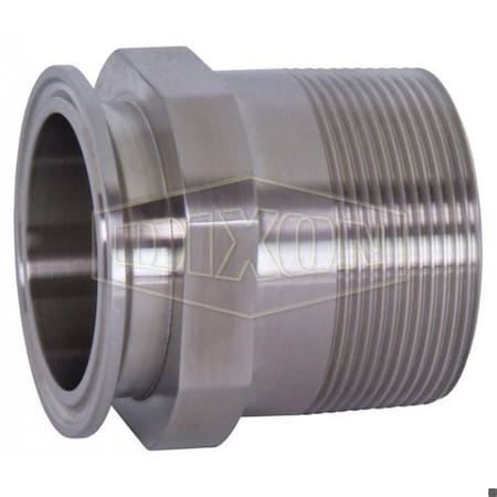 Dixon Clamp Adapter, Series: 21MP, Fitting/Connector Type: Adapter, 1 x 1-1/2 in Nominal Size, Tube x MNPT 21MP-R100150
